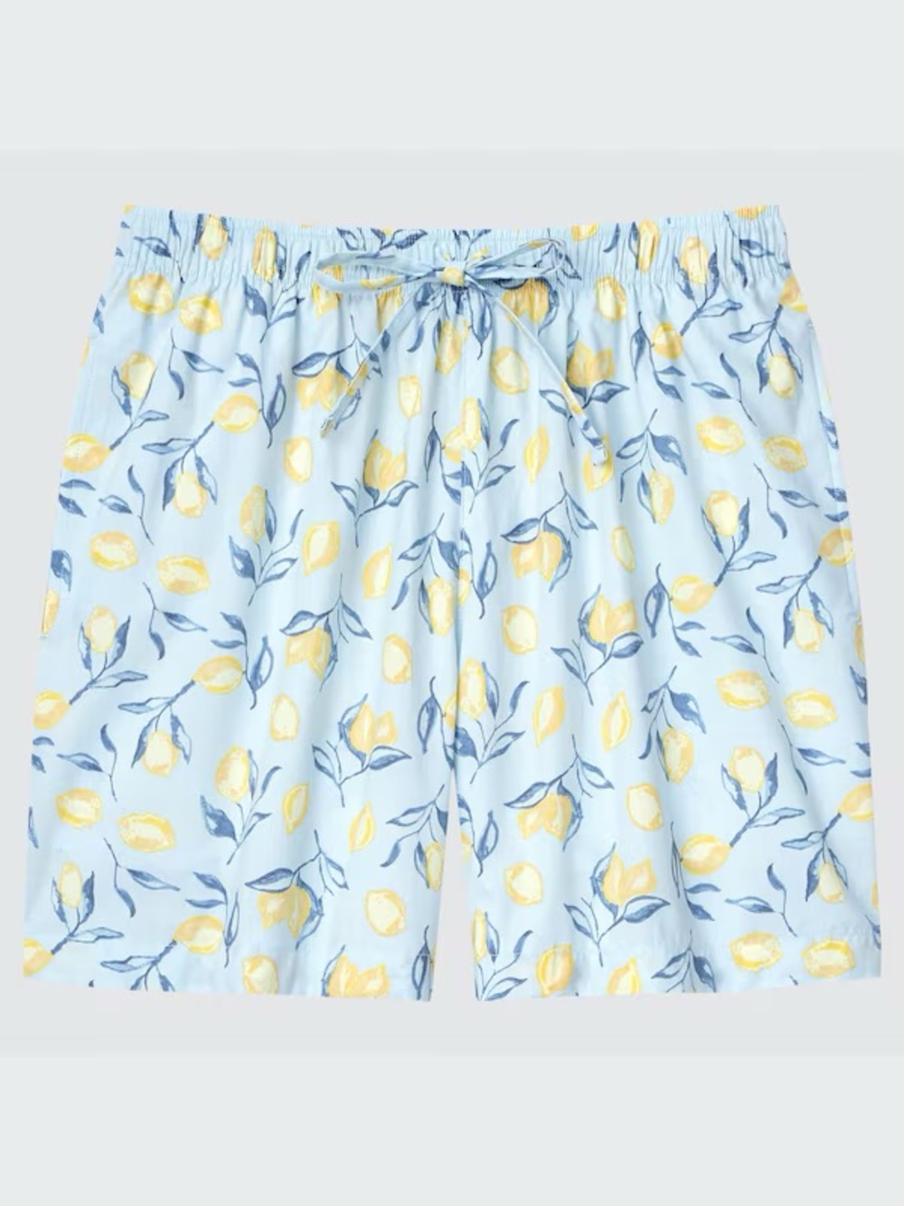 Uniqlo Relaco Cotton Shorts, Light Blue Lemons, XS